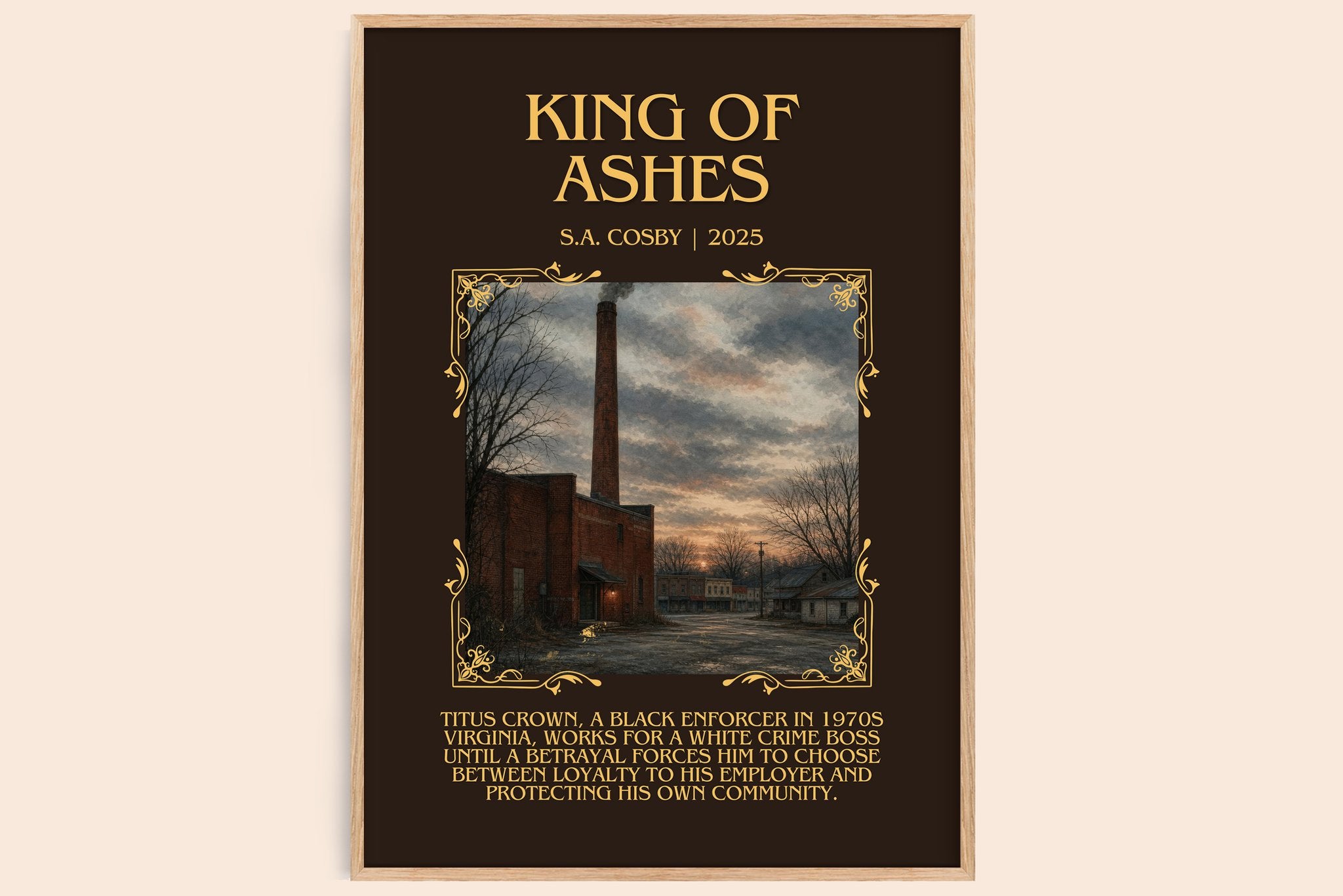 King of Ashes Minimalist Book Poster by S.A. Cosby