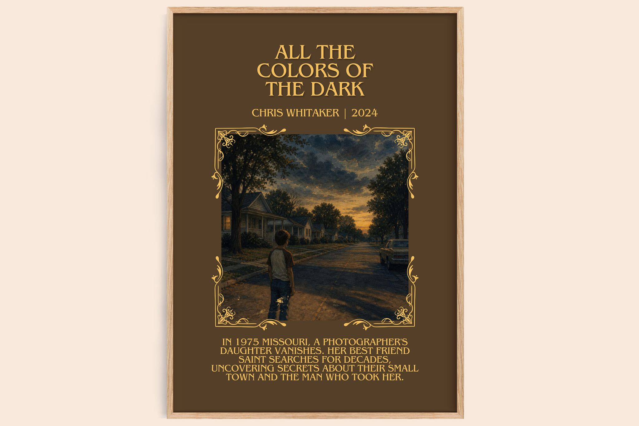 All the Colors of the Dark Minimalist Book Poster by Chris Whitaker