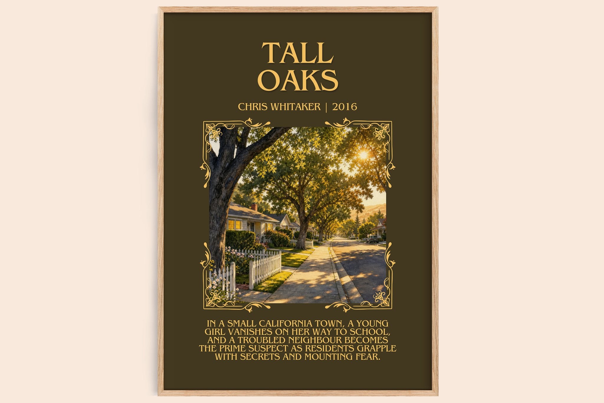 Tall Oaks Minimalist Book Poster by Chris Whitaker