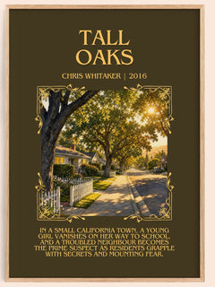 Tall Oaks Minimalist Book Poster by Chris Whitaker – image 1