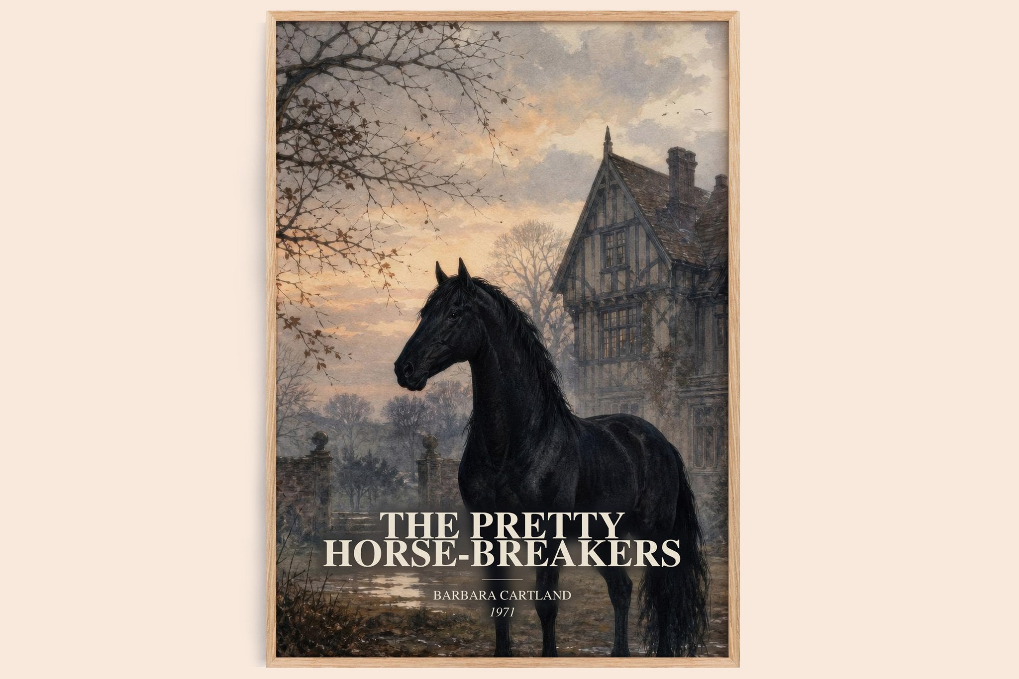 Pretty Horse-Breakers Book Watercolour Illustration by B. Cartland