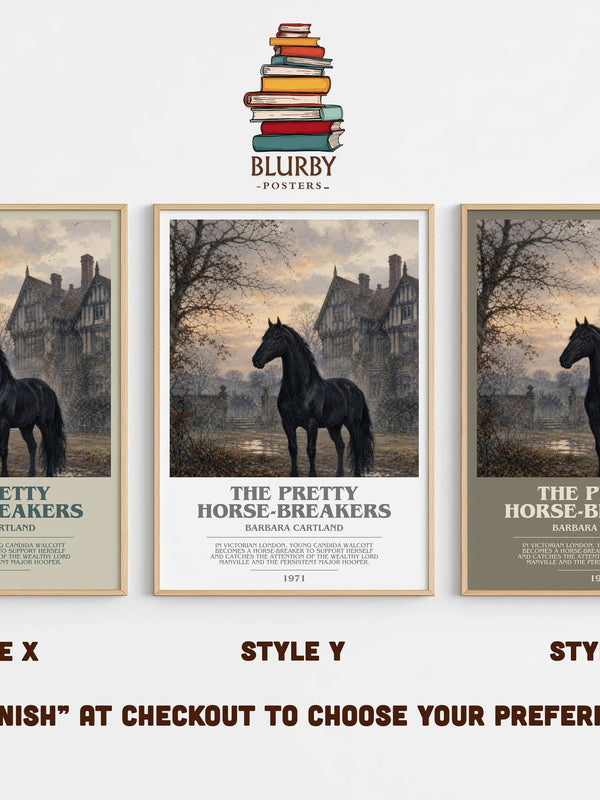 The Pretty Horse-Breakers bookish print in frame leaning in hallway – romance wall art