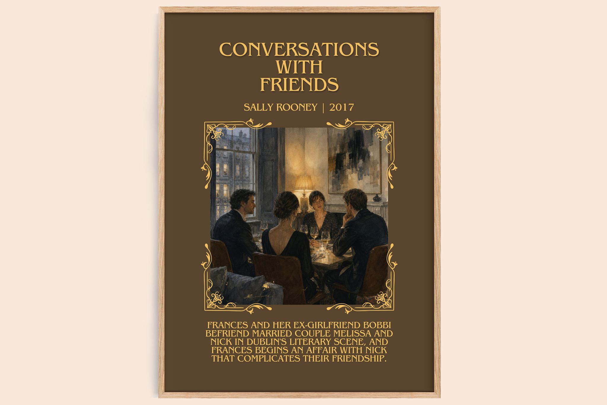 Conversations with Friends Minimalist Book Poster by Sally Rooney