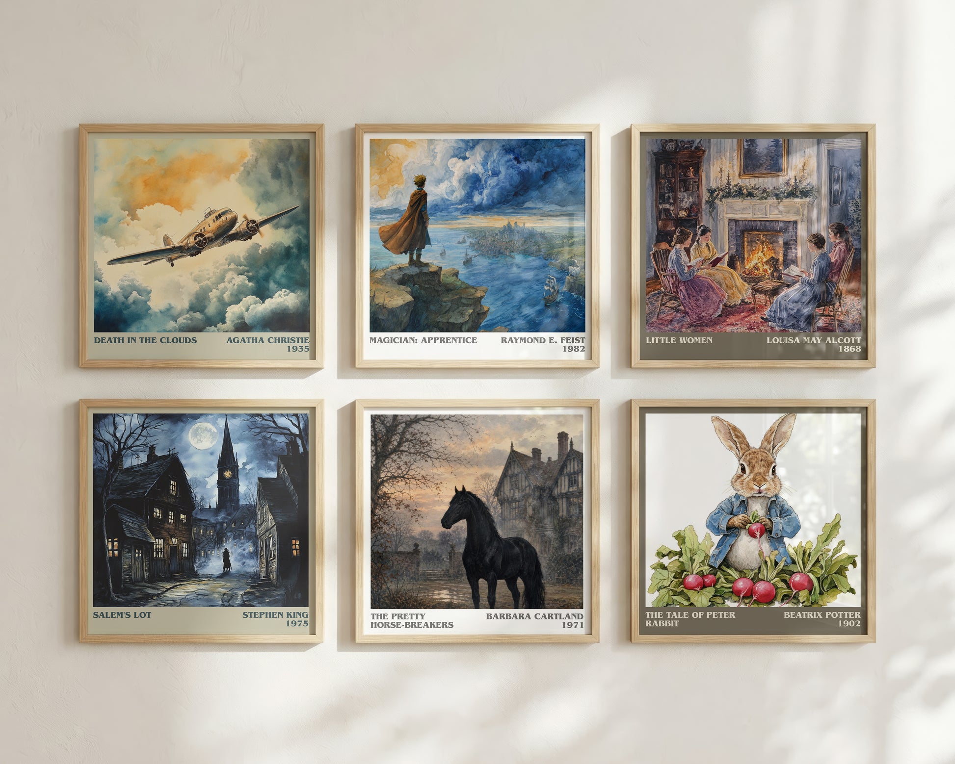 The Pretty Horse-Breakers literary print framed by window – literary home decor