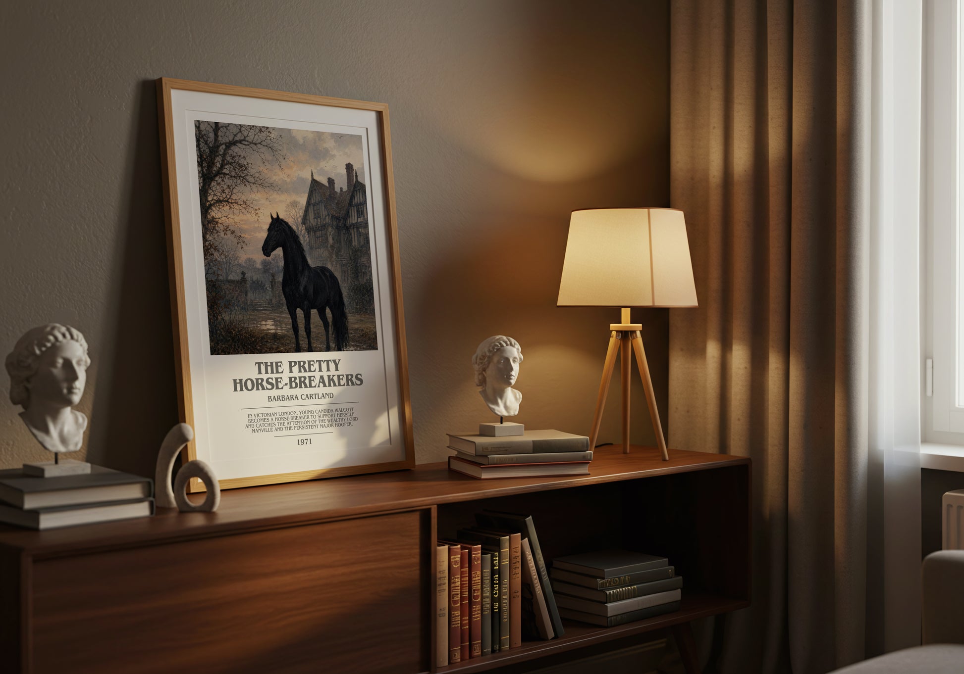 The Pretty Horse-Breakers bookish book poster framed on wall – romance wall art