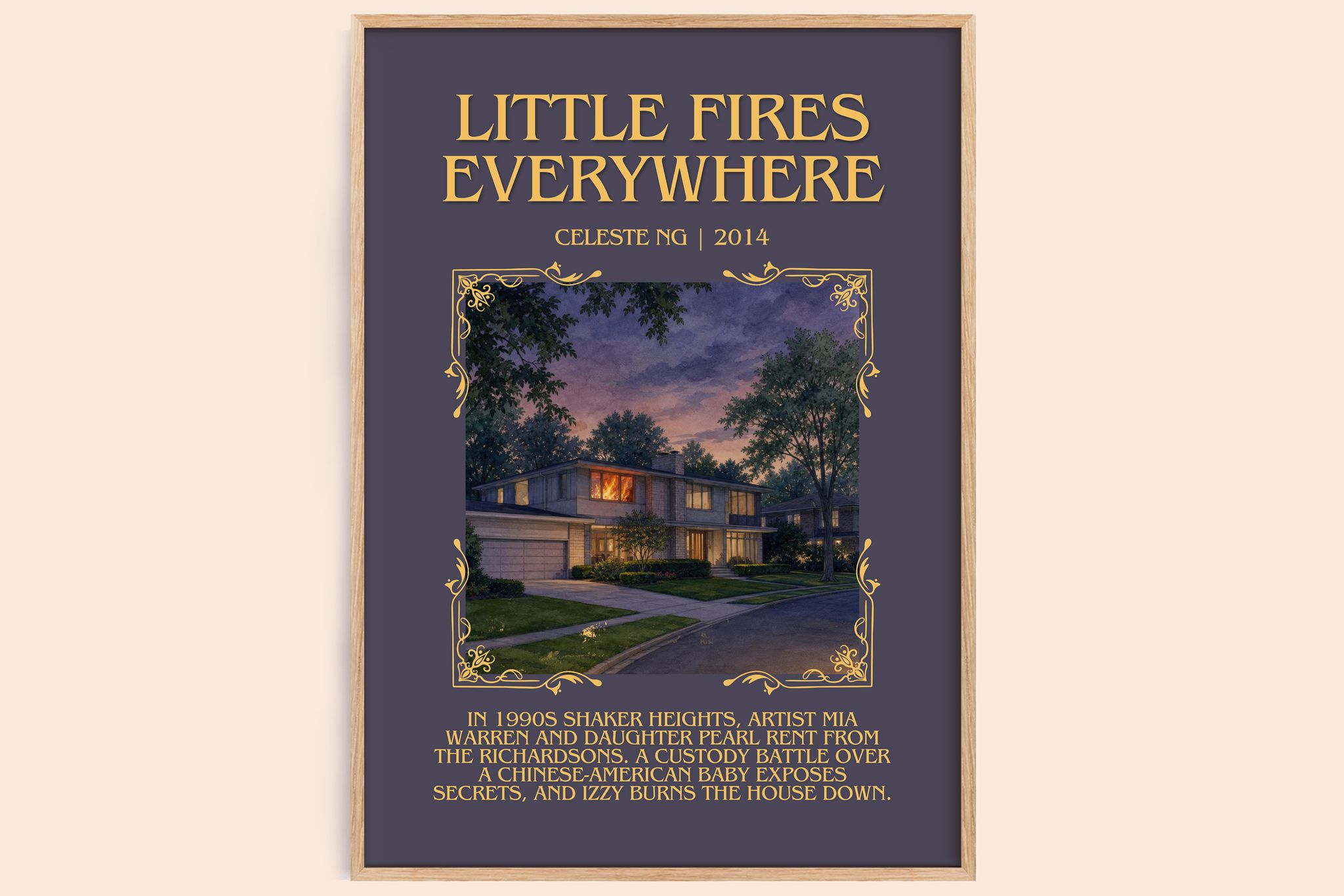 Little Fires Everywhere Minimalist Book Poster by Celeste Ng