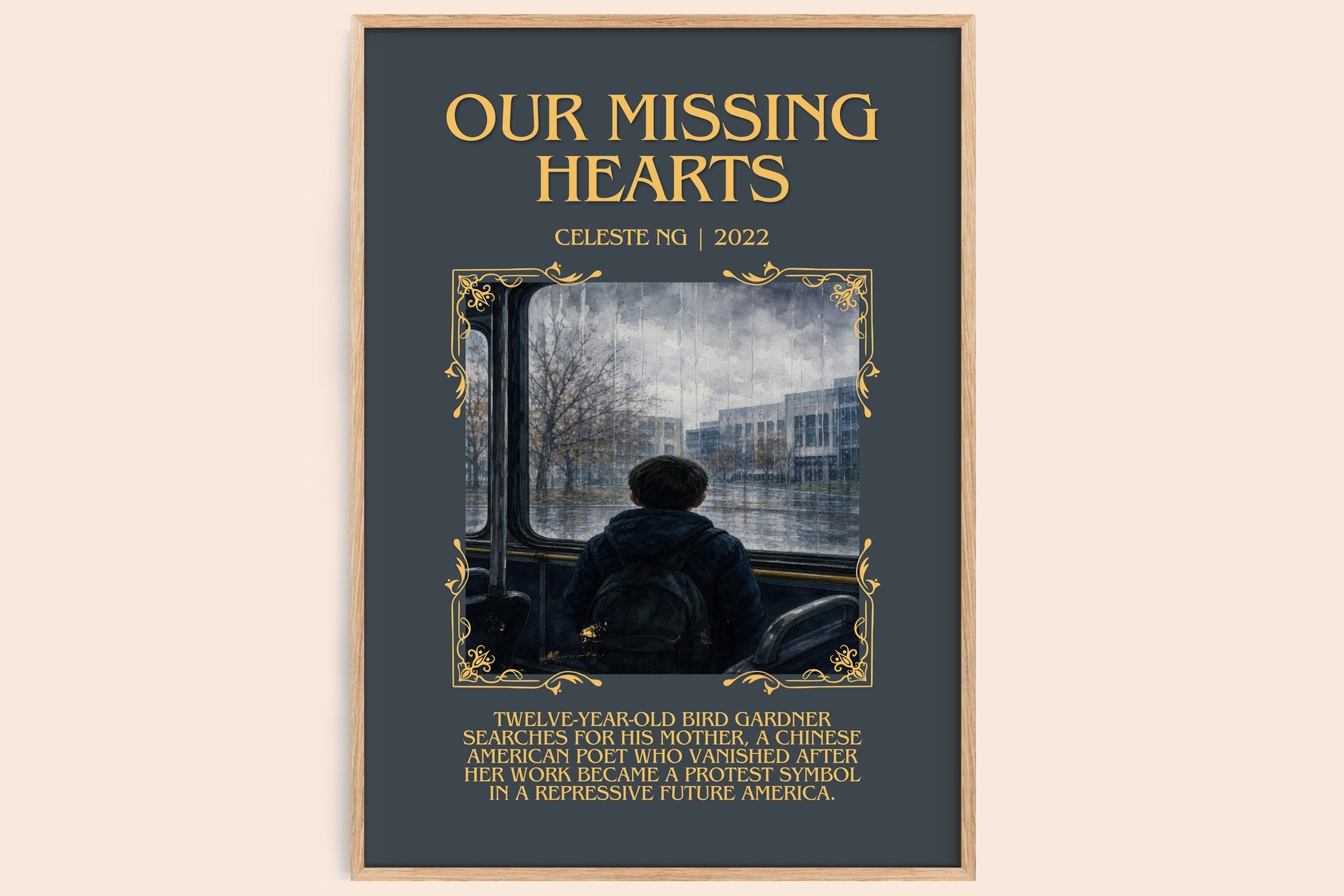 Our Missing Hearts Minimalist Book Poster by Celeste Ng