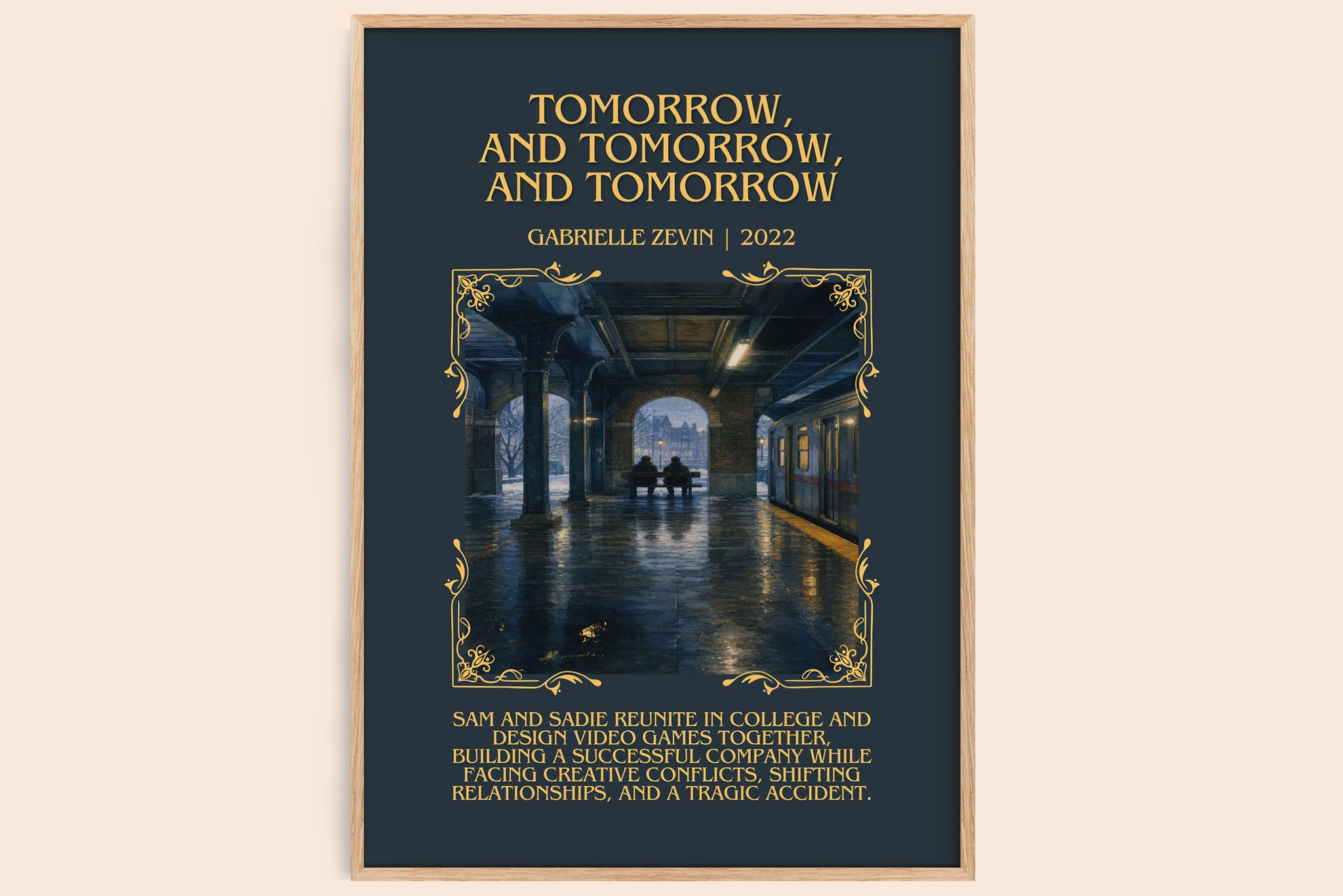 Tomorrow, and Tomorrow, and Tomorrow Minimalist Book Poster by Gabrielle Zevin