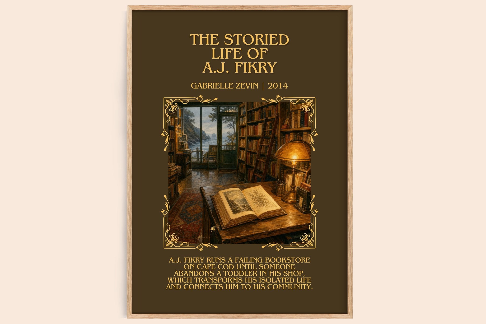 Storied Life of A.J. Fikry Minimalist Book Poster by Gabrielle Zevin