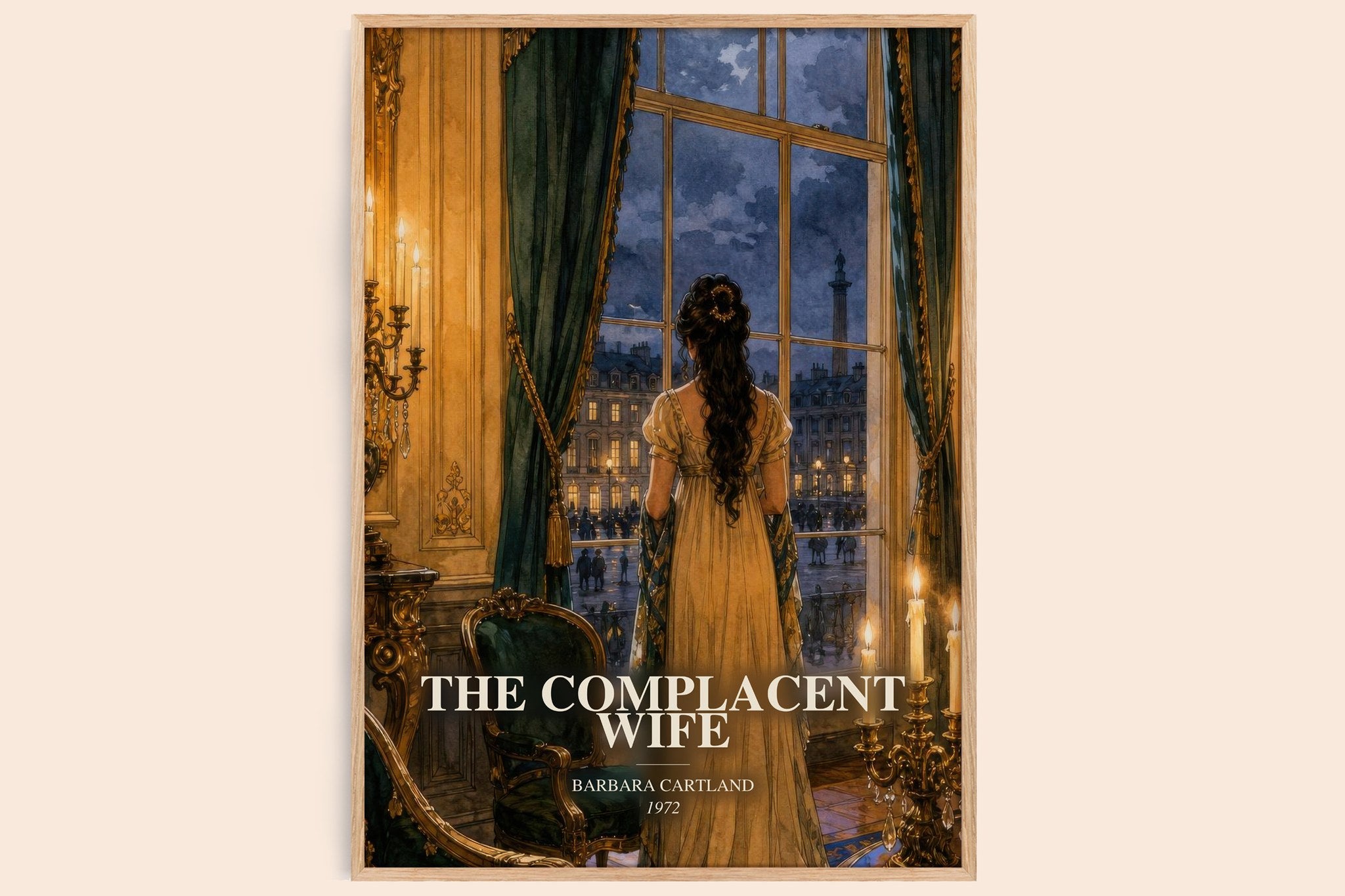 The Complacent Wife Book Watercolour Illustration by Barbara Cartland