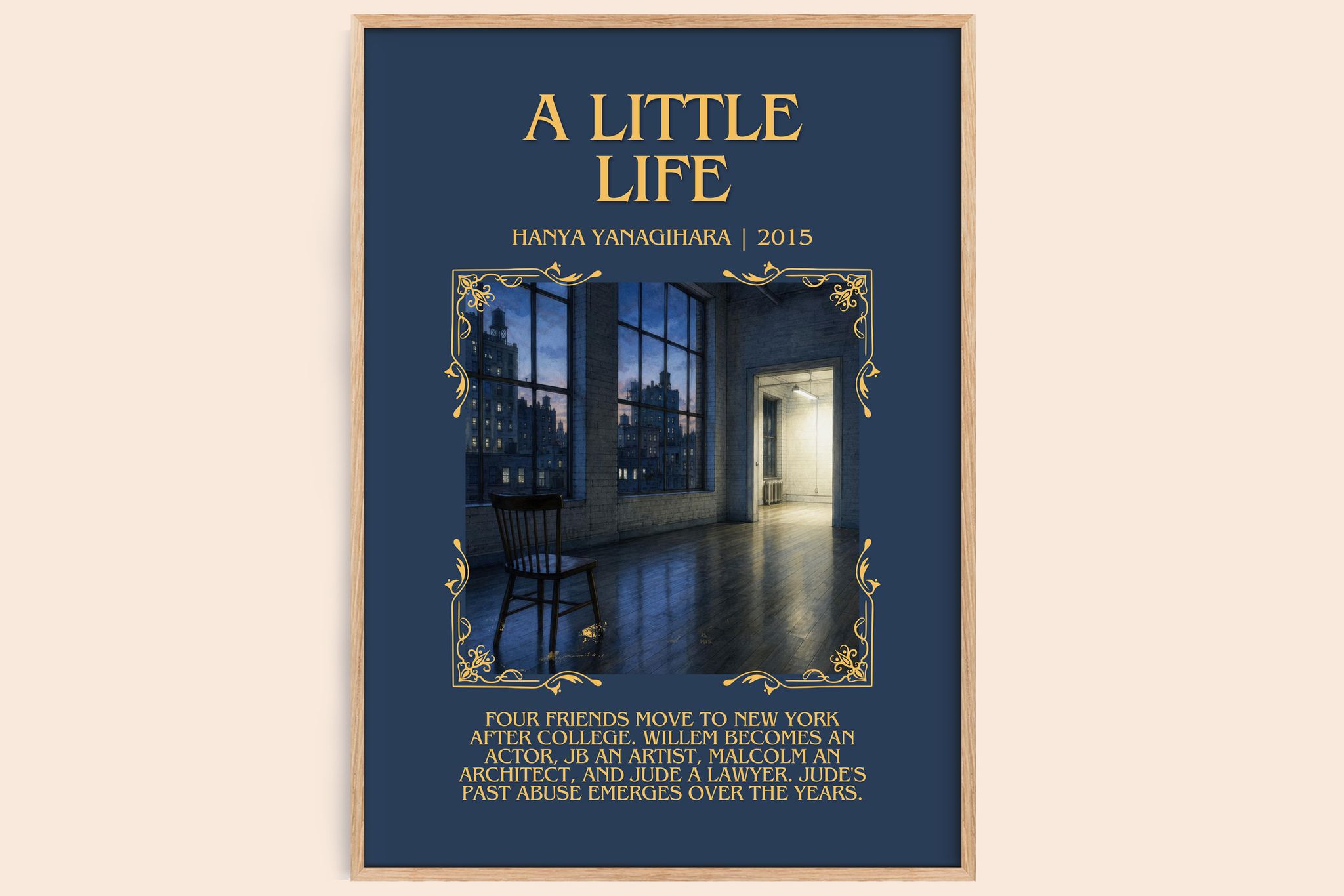 A Little Life Minimalist Book Poster by Hanya Yanagihara