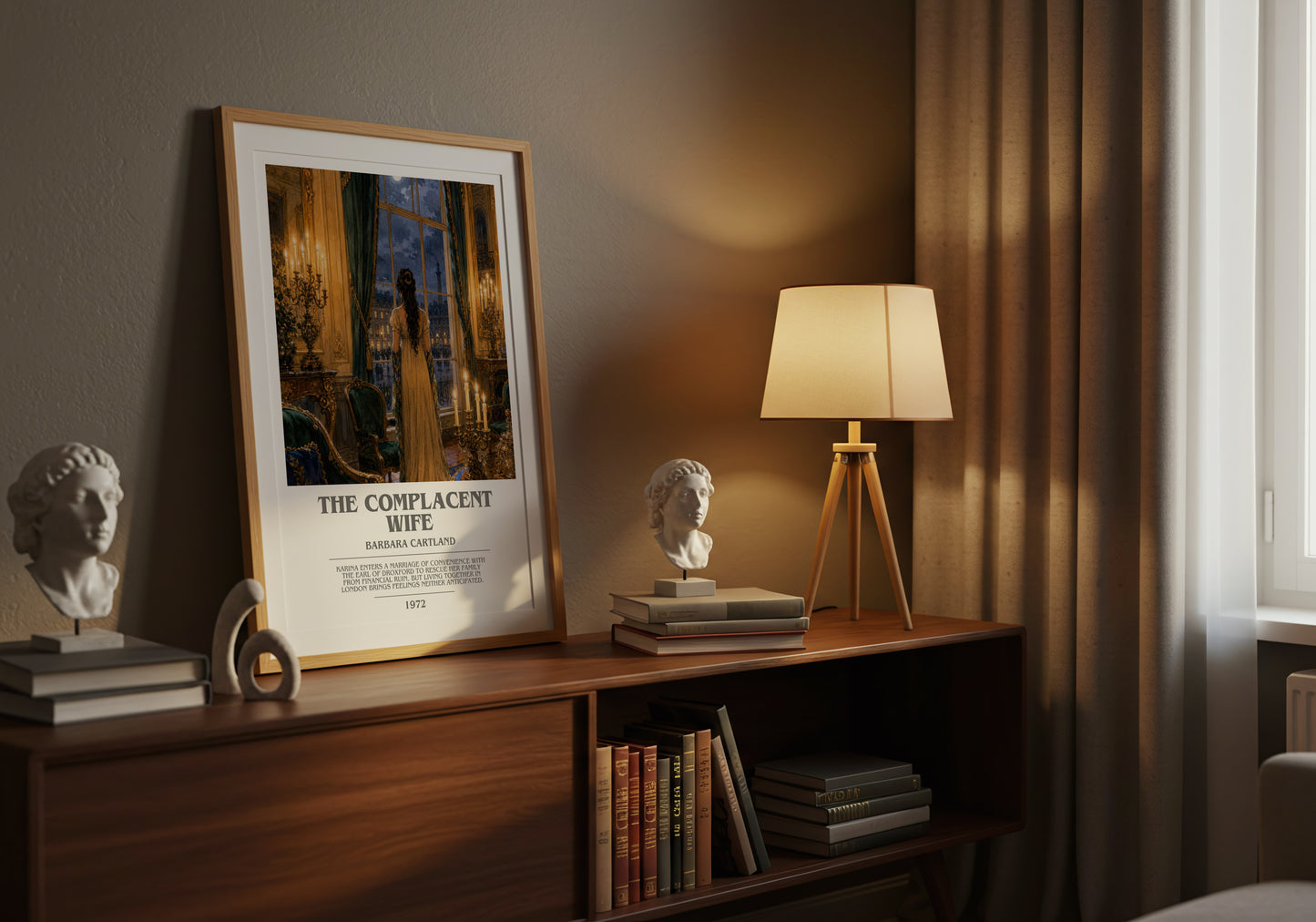 The Complacent Wife bookish book poster framed on wall – romance wall art