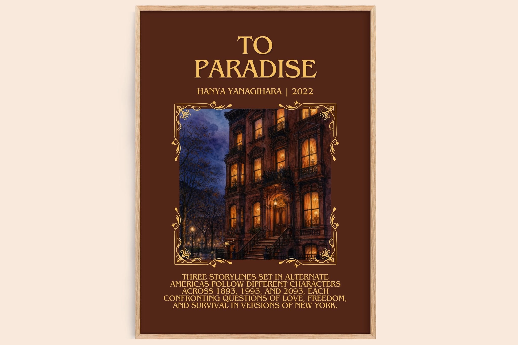 To Paradise Minimalist Book Poster by Hanya Yanagihara