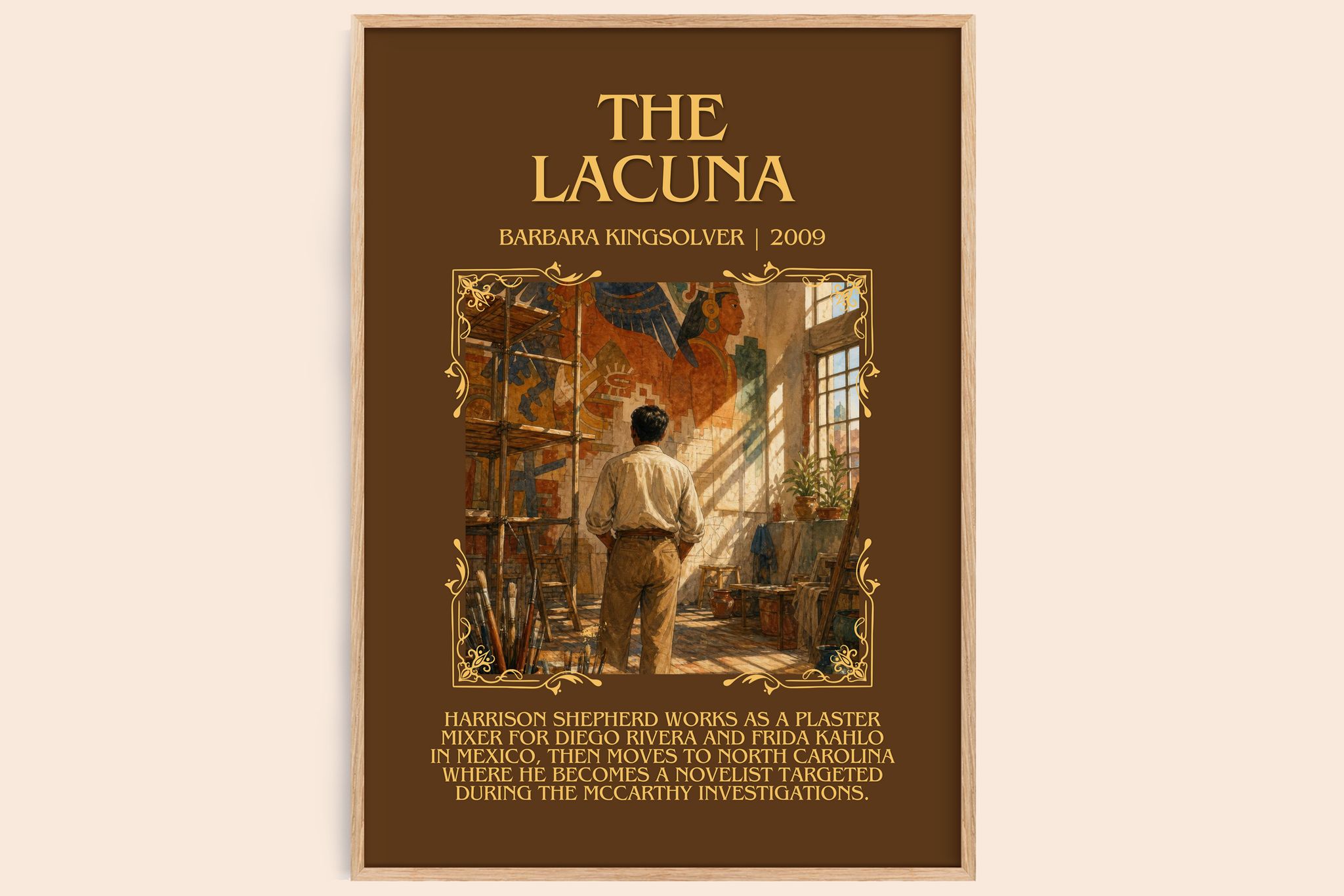 The Lacuna Minimalist Book Poster by Barbara Kingsolver