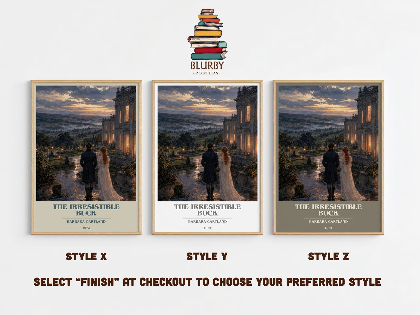 The Irresistible Buck book cover print in frame leaning in hallway – romance wall art
