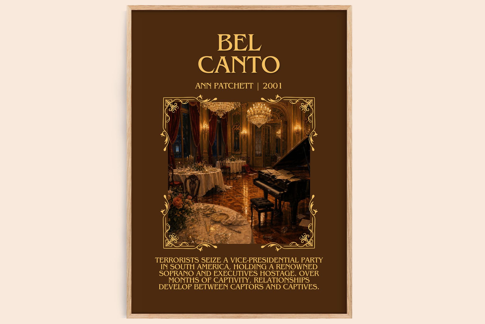Bel Canto Minimalist Book Poster by Ann Patchett