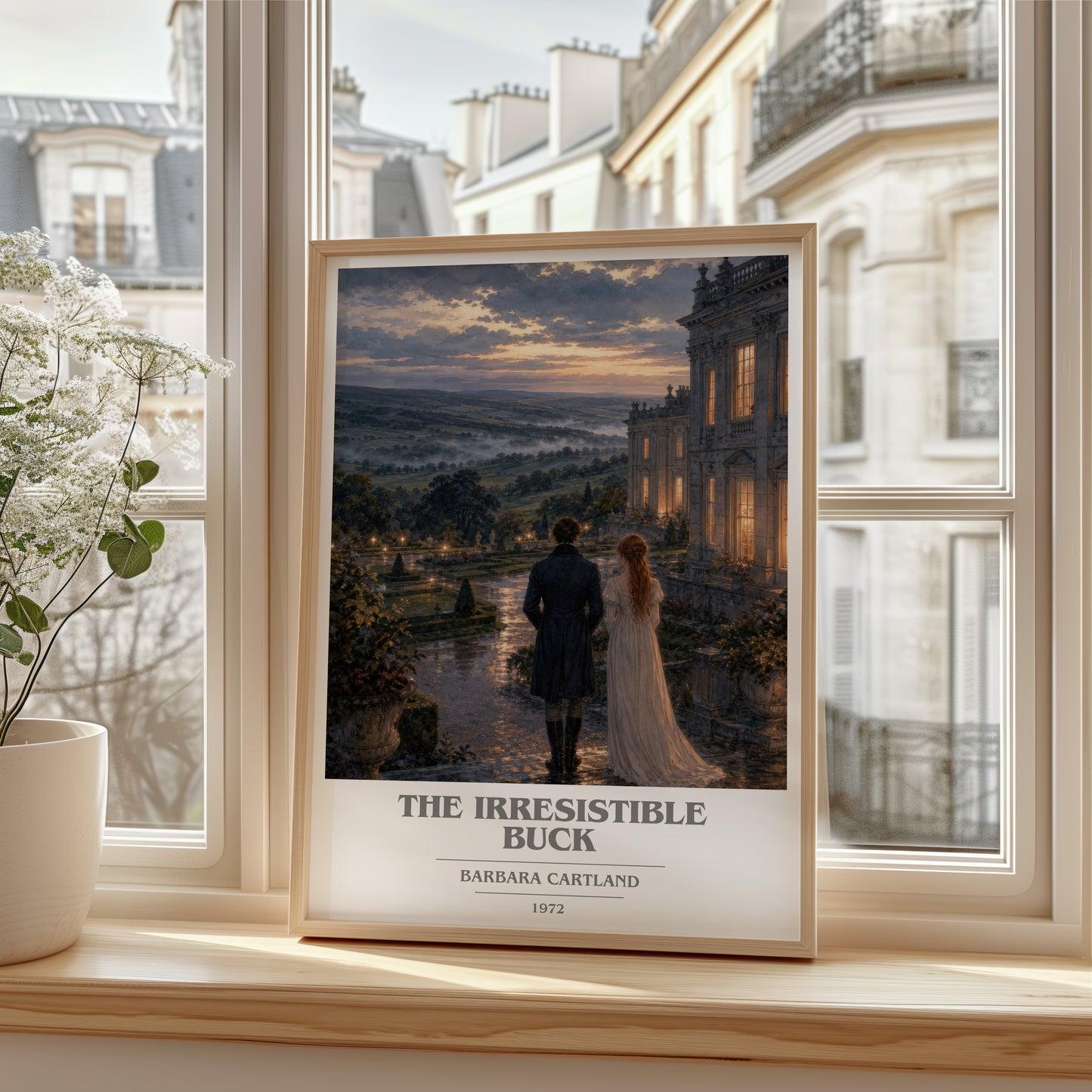 The Irresistible Buck book cover poster colour and style options – Barbara Cartland book art