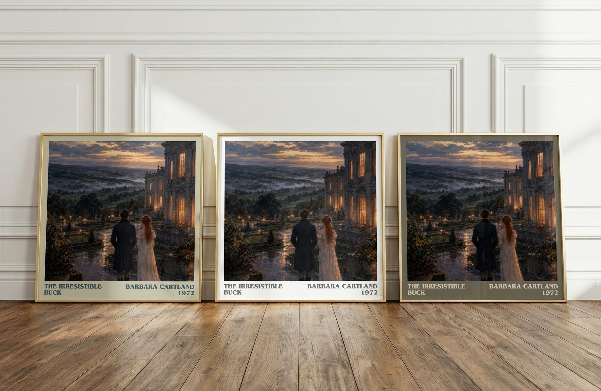 The Irresistible Buck literary art print colour and style options – Barbara Cartland book art