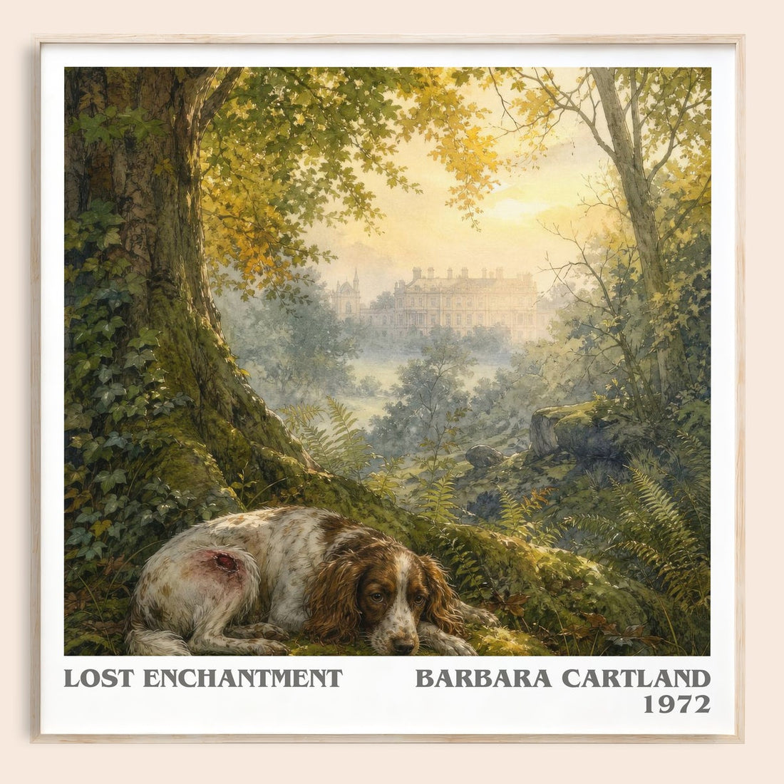 Lost Enchantment literary book poster by Barbara Cartland – framed literary art print