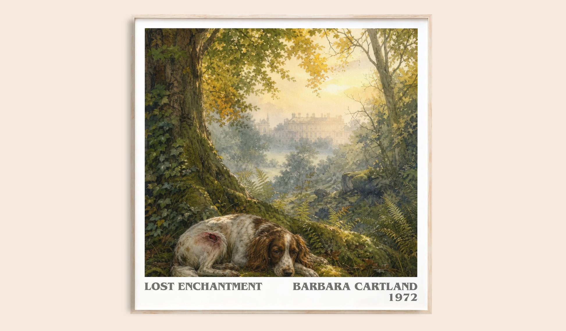 Lost Enchantment literary book poster by Barbara Cartland – framed literary art print