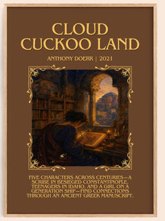 Cloud Cuckoo Land Minimalist Book Poster by Anthony Doerr – image 1