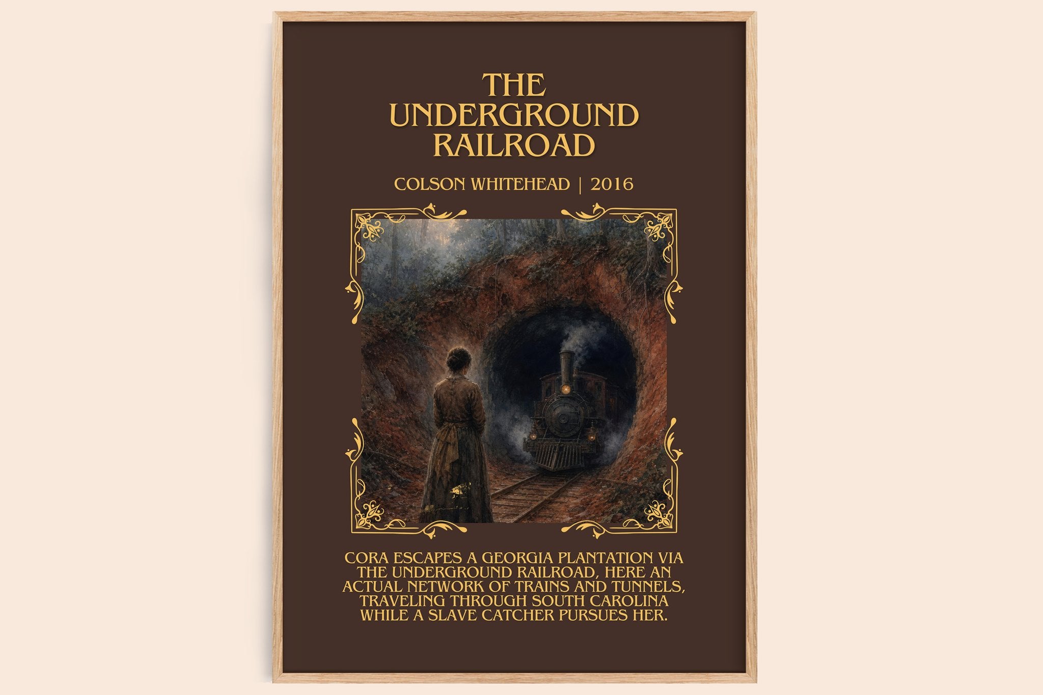 The Underground Railroad Minimalist Book Poster by Colson Whitehead