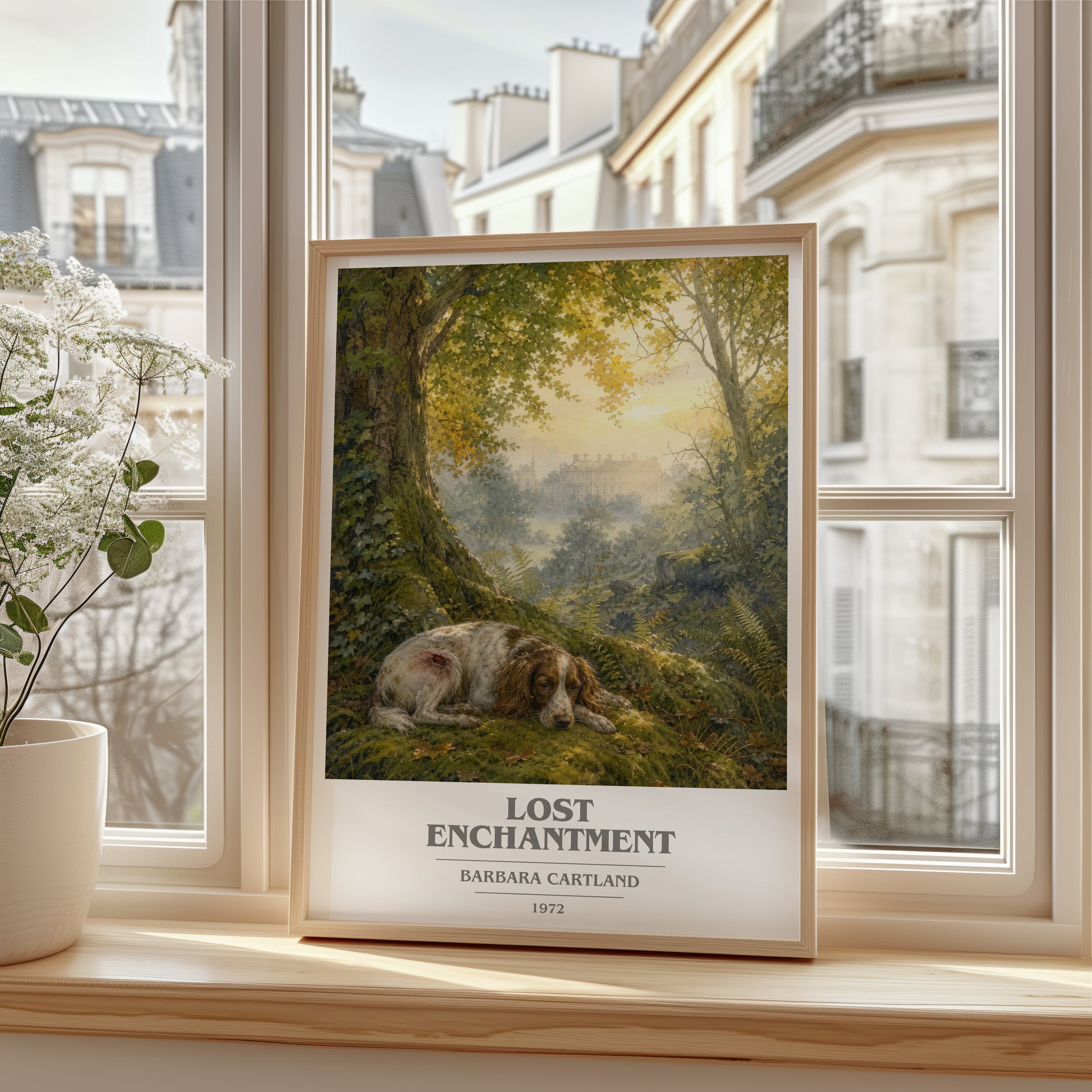 Lost Enchantment book cover poster colour and style options – Barbara Cartland book art
