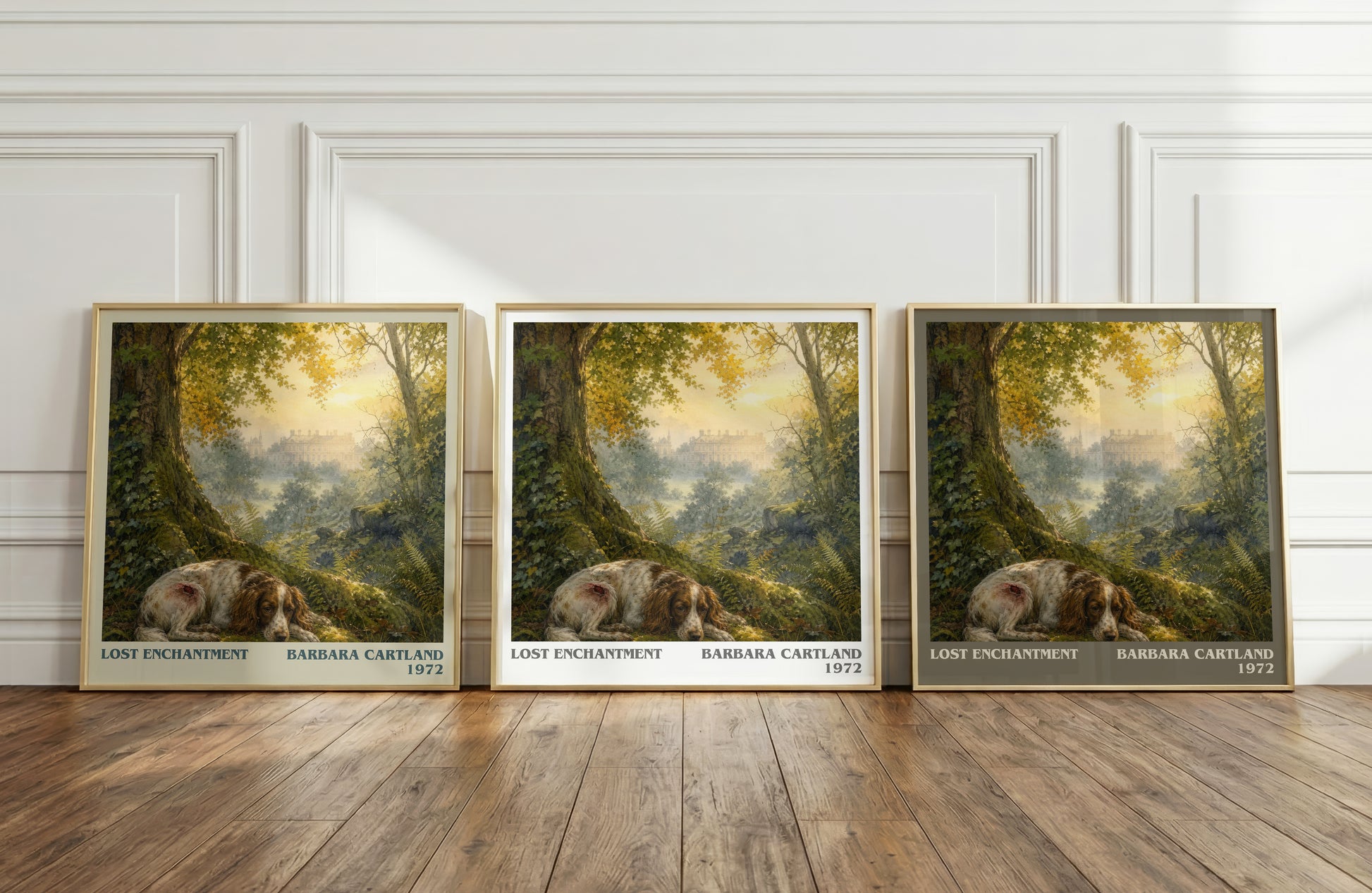 Lost Enchantment literary art print colour and style options – Barbara Cartland book art