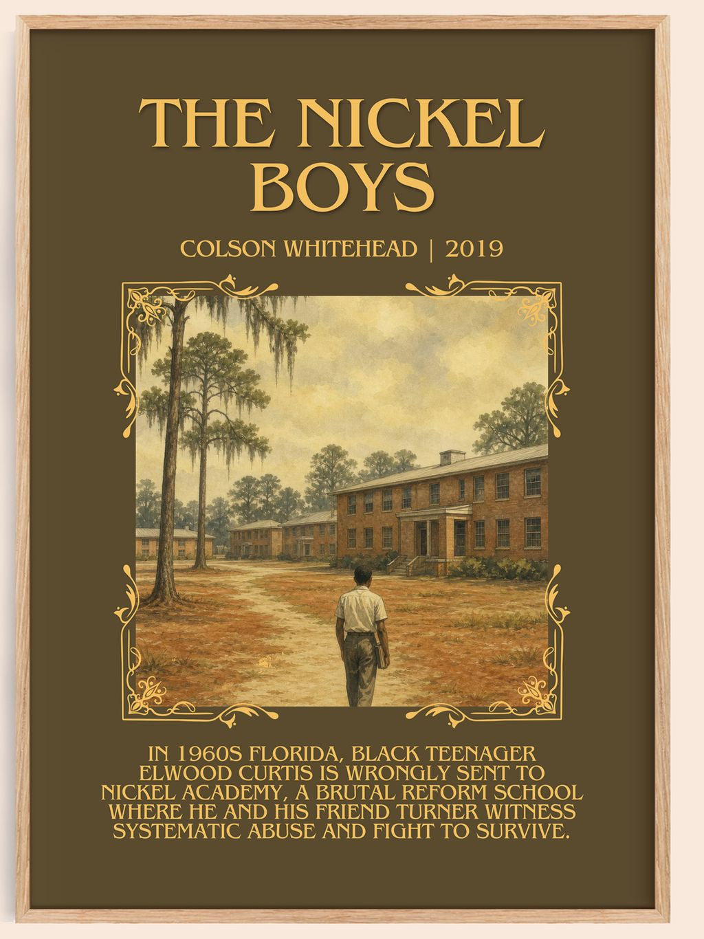 The Nickel Boys Minimalist Book Poster by Colson Whitehead – book poster