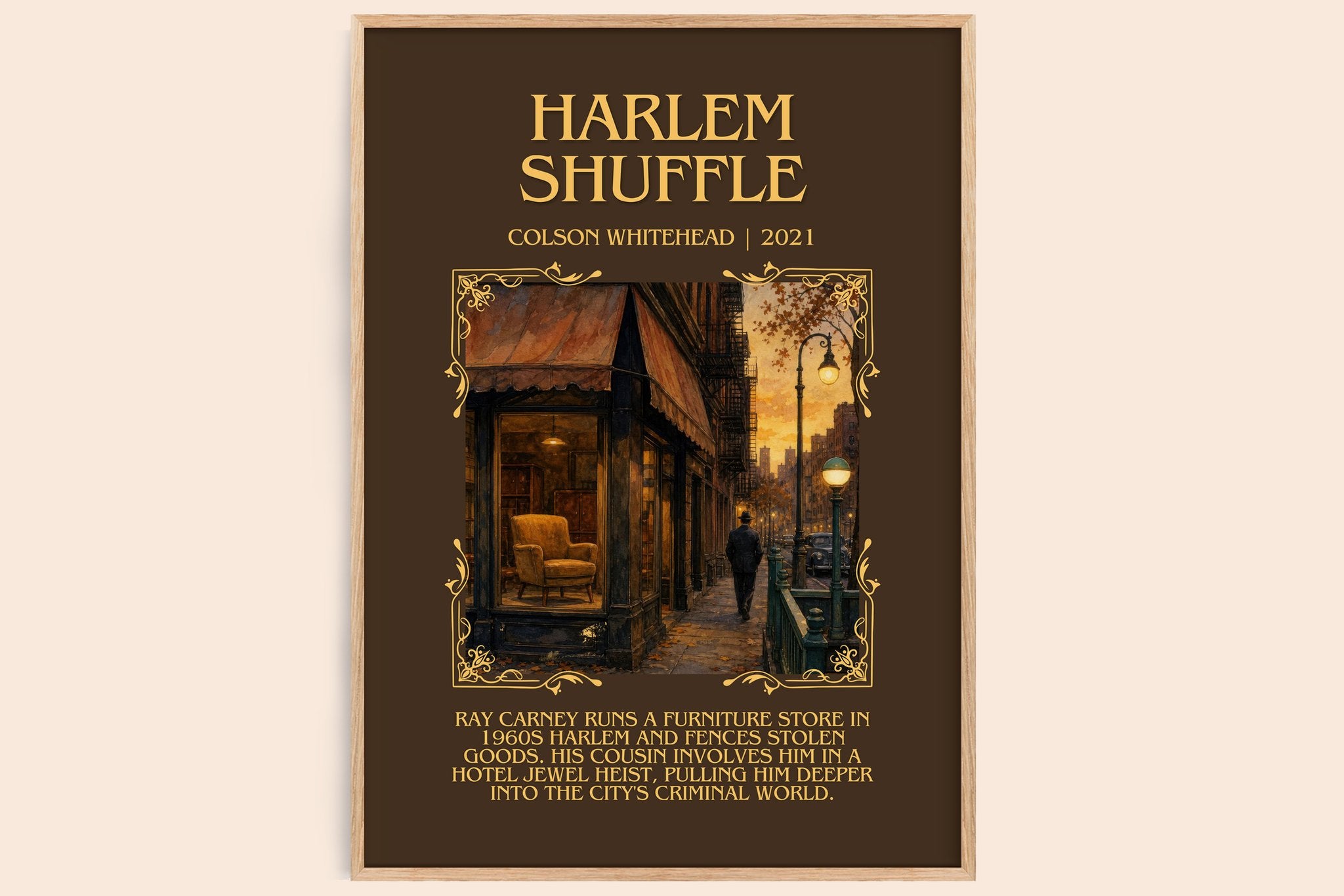 Harlem Shuffle Minimalist Book Poster by Colson Whitehead