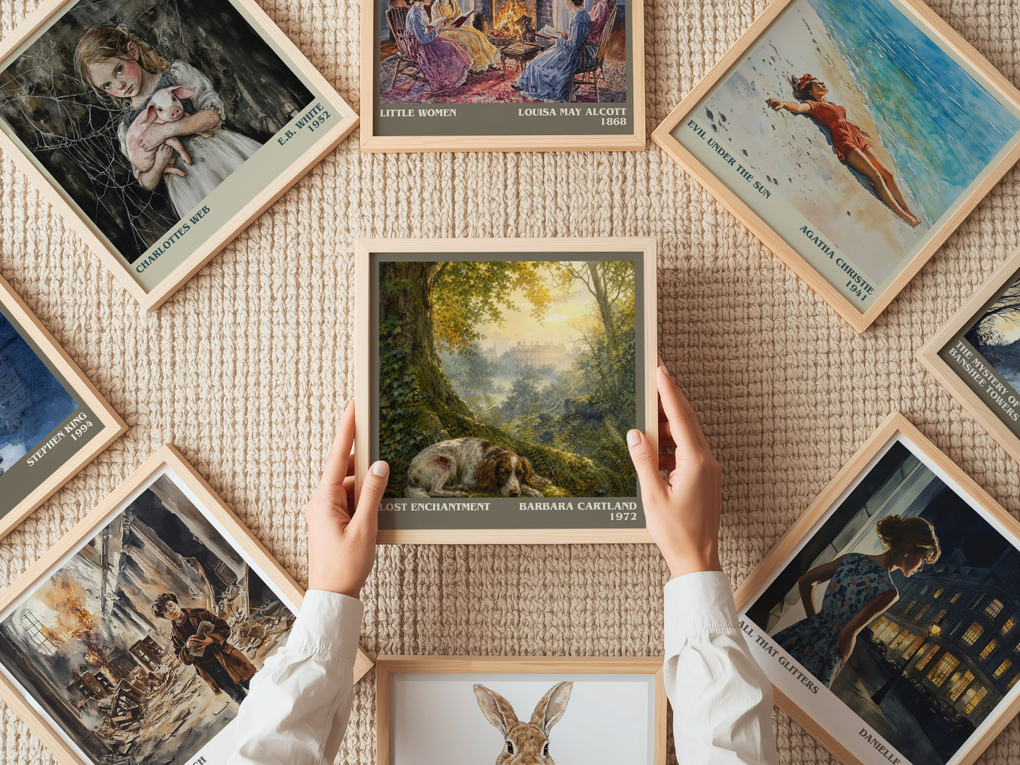 Lost Enchantment literary book poster framed on wall – romance wall art