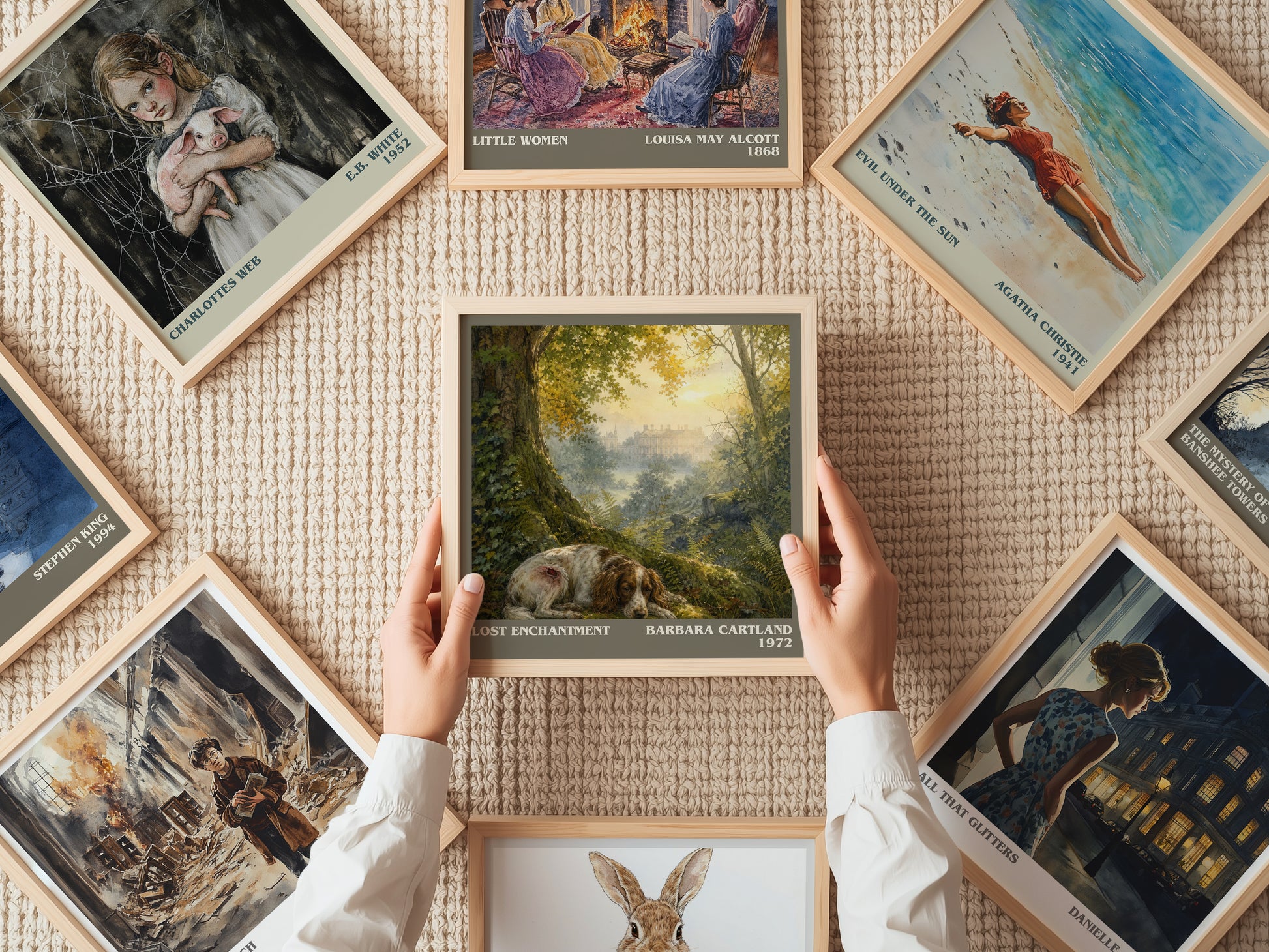 Lost Enchantment literary book poster framed on wall – romance wall art