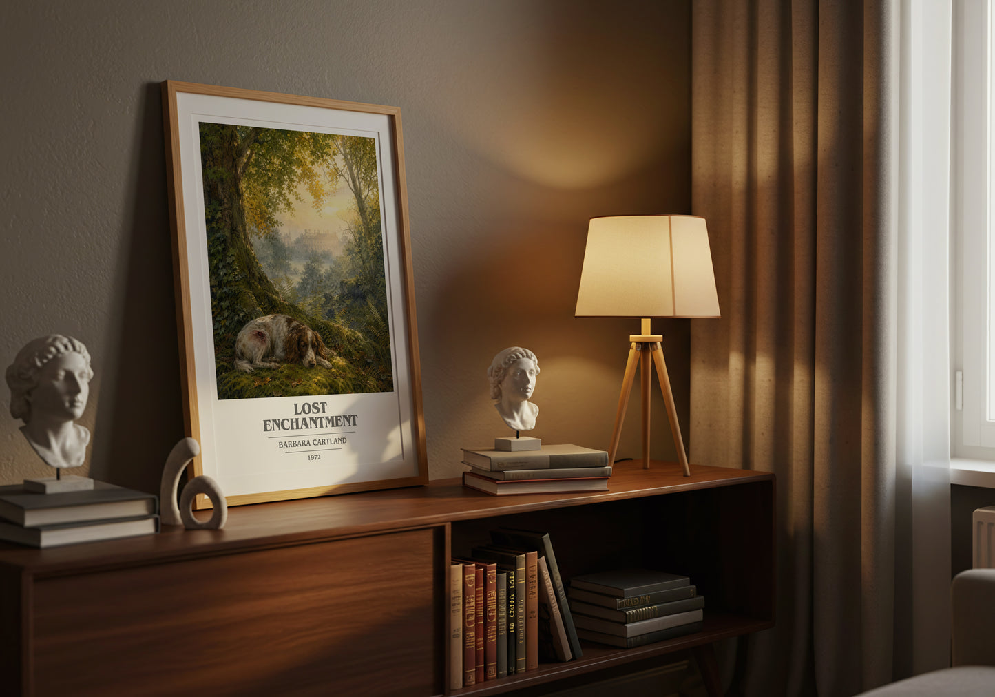 Lost Enchantment book cover book poster framed on wall – romance wall art