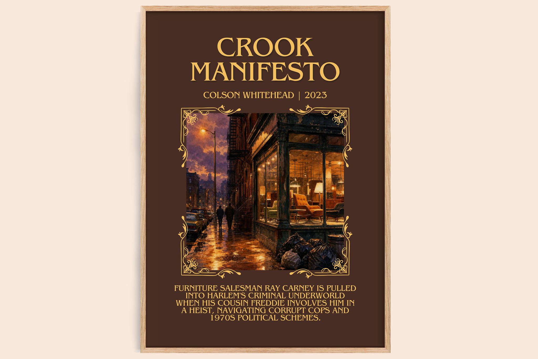 Crook Manifesto Minimalist Book Poster by Colson Whitehead