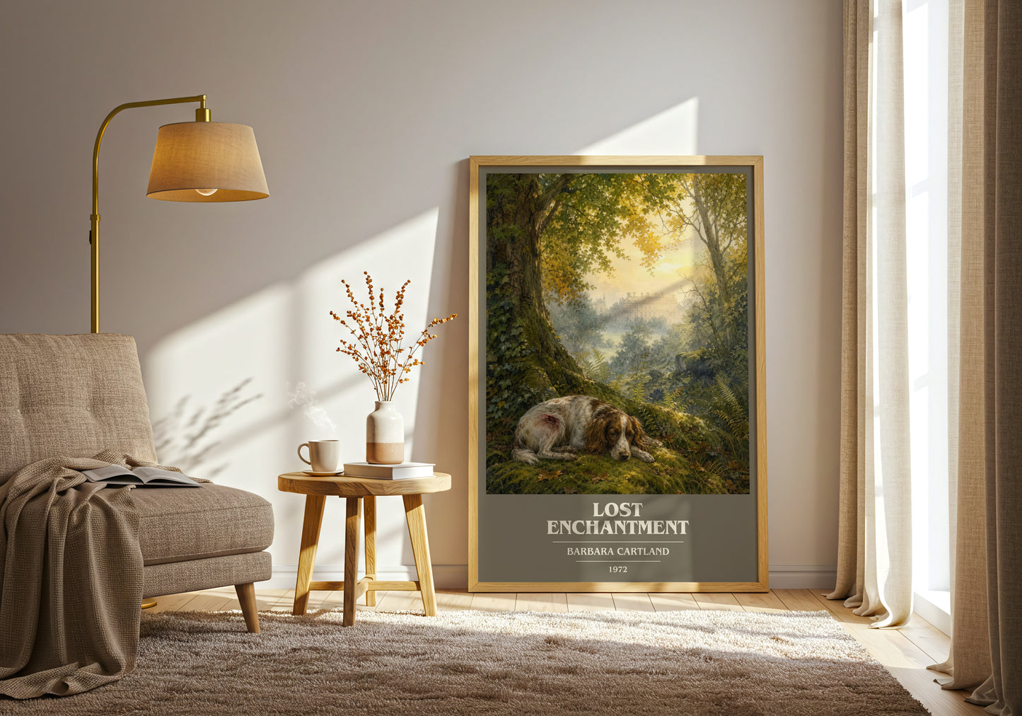Lost Enchantment book cover print on bookshelf – Barbara Cartland fan gift