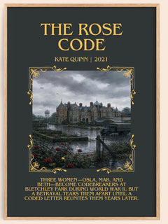 The Rose Code Minimalist Book Poster by Kate Quinn – image 1