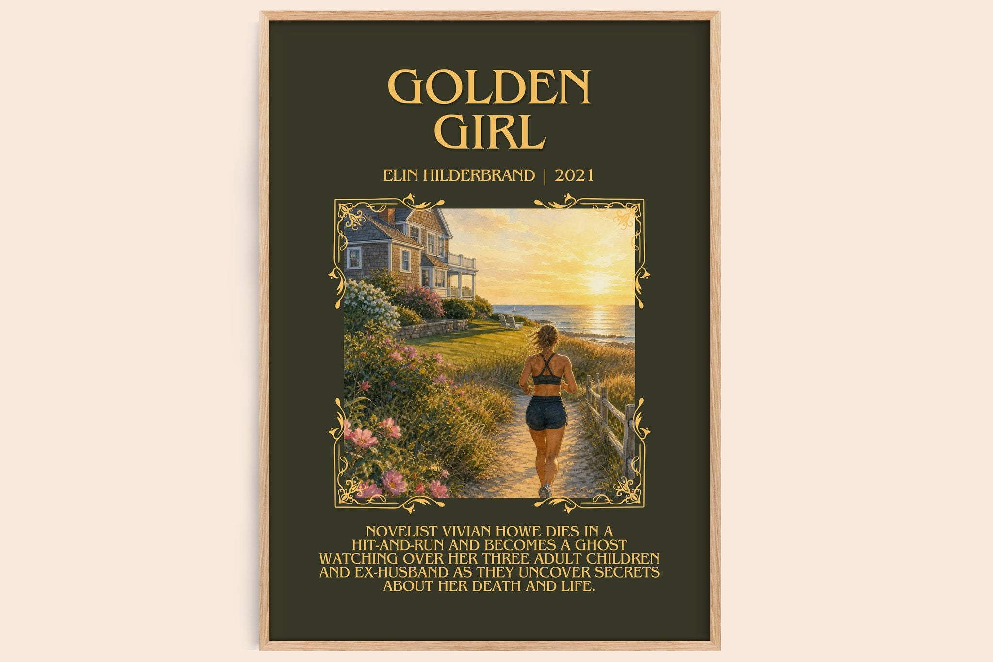 Golden Girl Minimalist Book Poster by Elin Hilderbrand