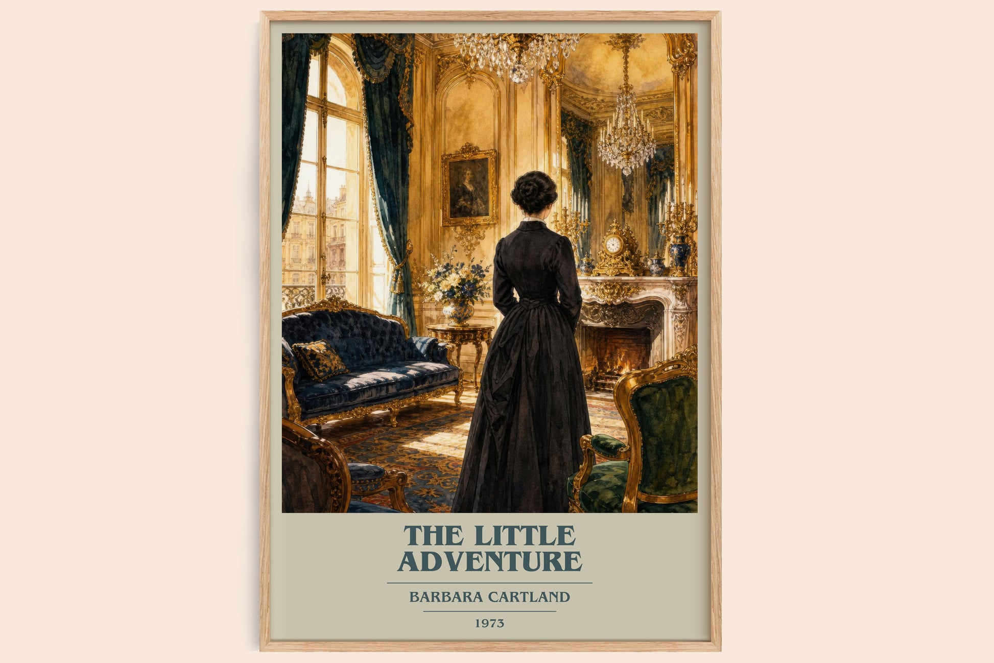 The Little Adventure book cover book poster by Barbara Cartland – framed literary art print