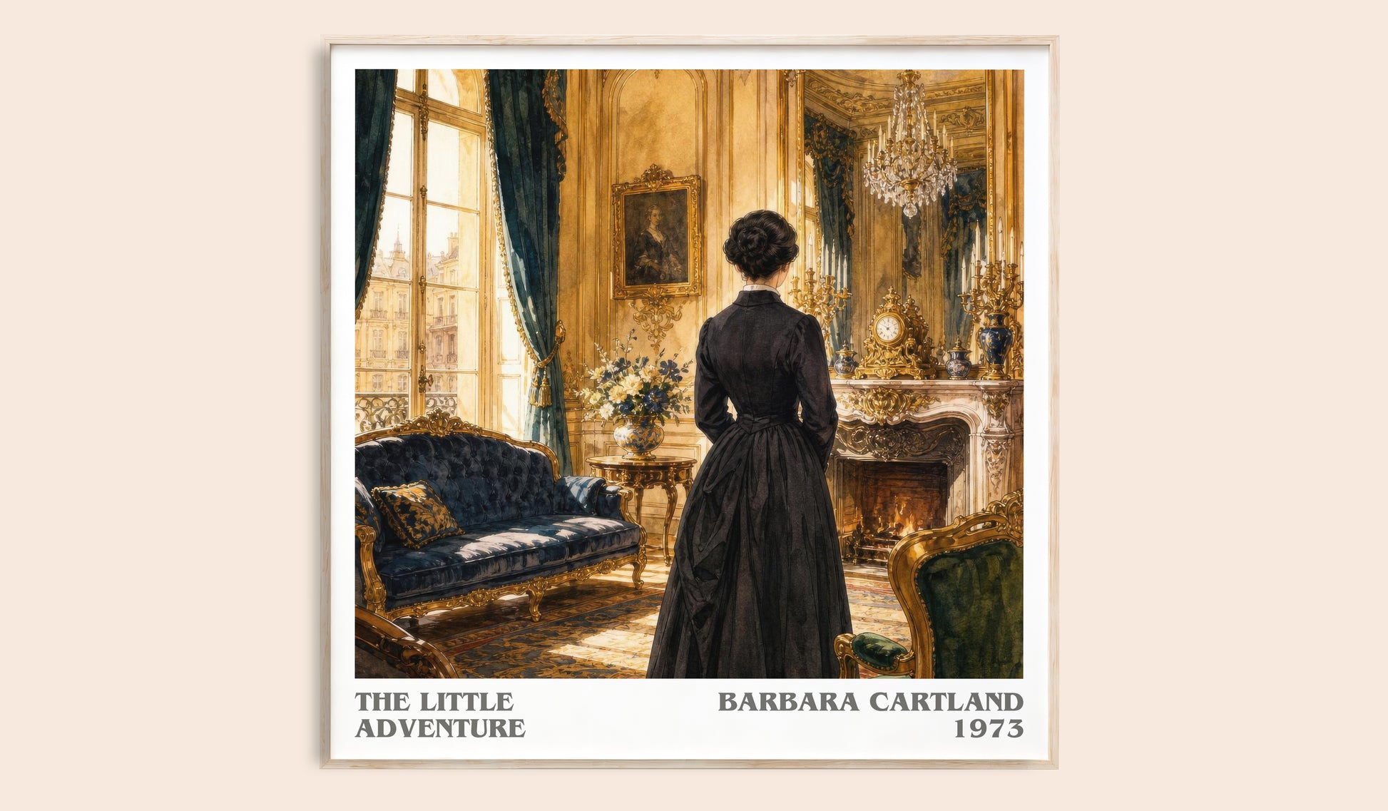 The Little Adventure literary book poster by Barbara Cartland – framed literary art print
