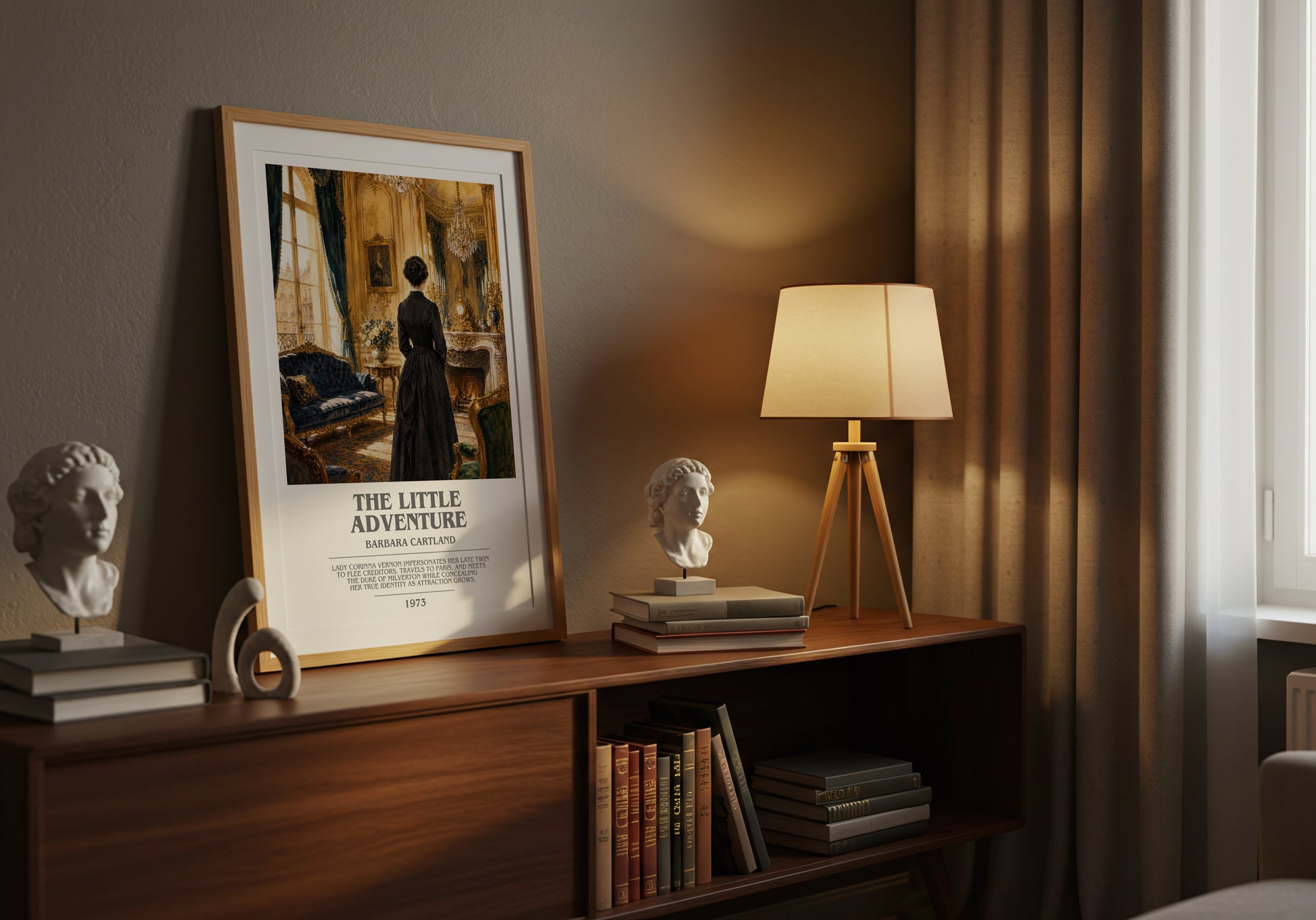 The Little Adventure bookish book poster framed on wall – romance wall art