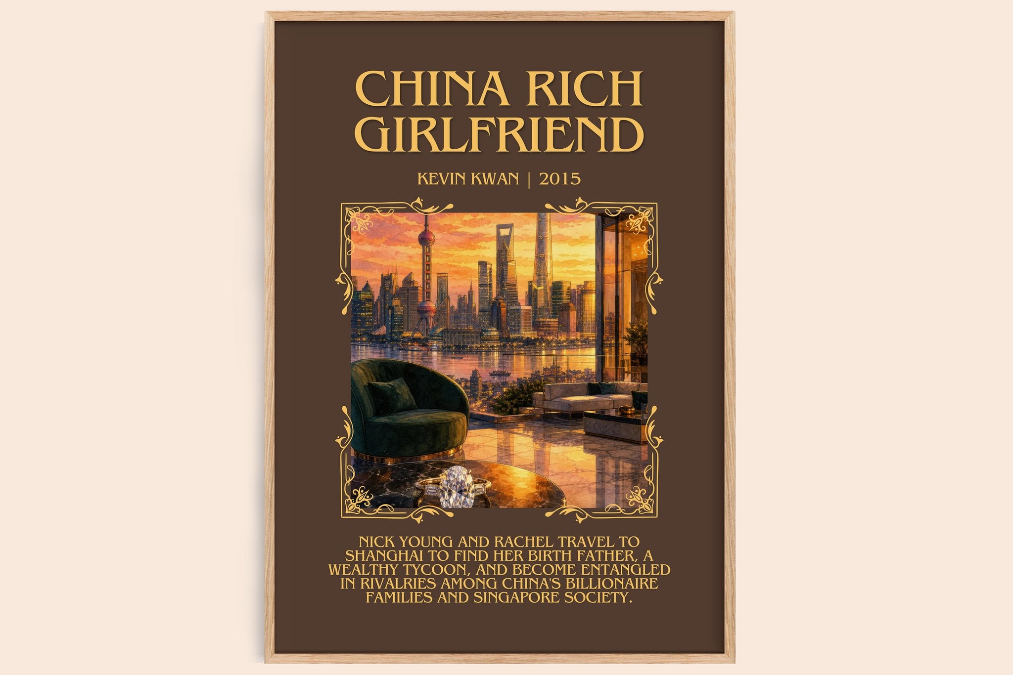 China Rich Girlfriend Minimalist Book Poster by Kevin Kwan