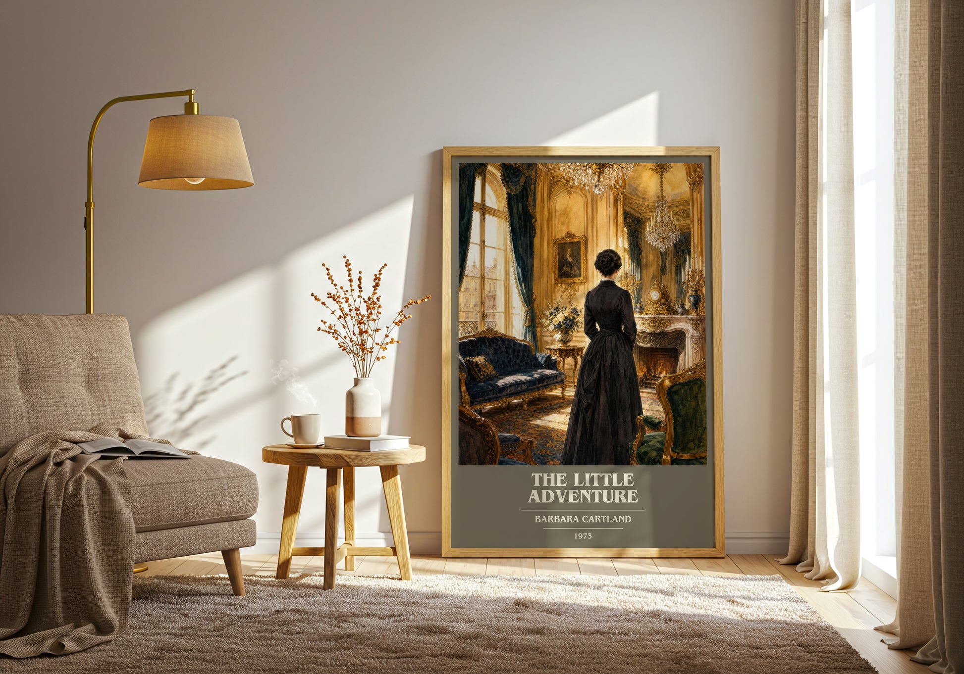 The Little Adventure book cover print on bookshelf – Barbara Cartland fan gift