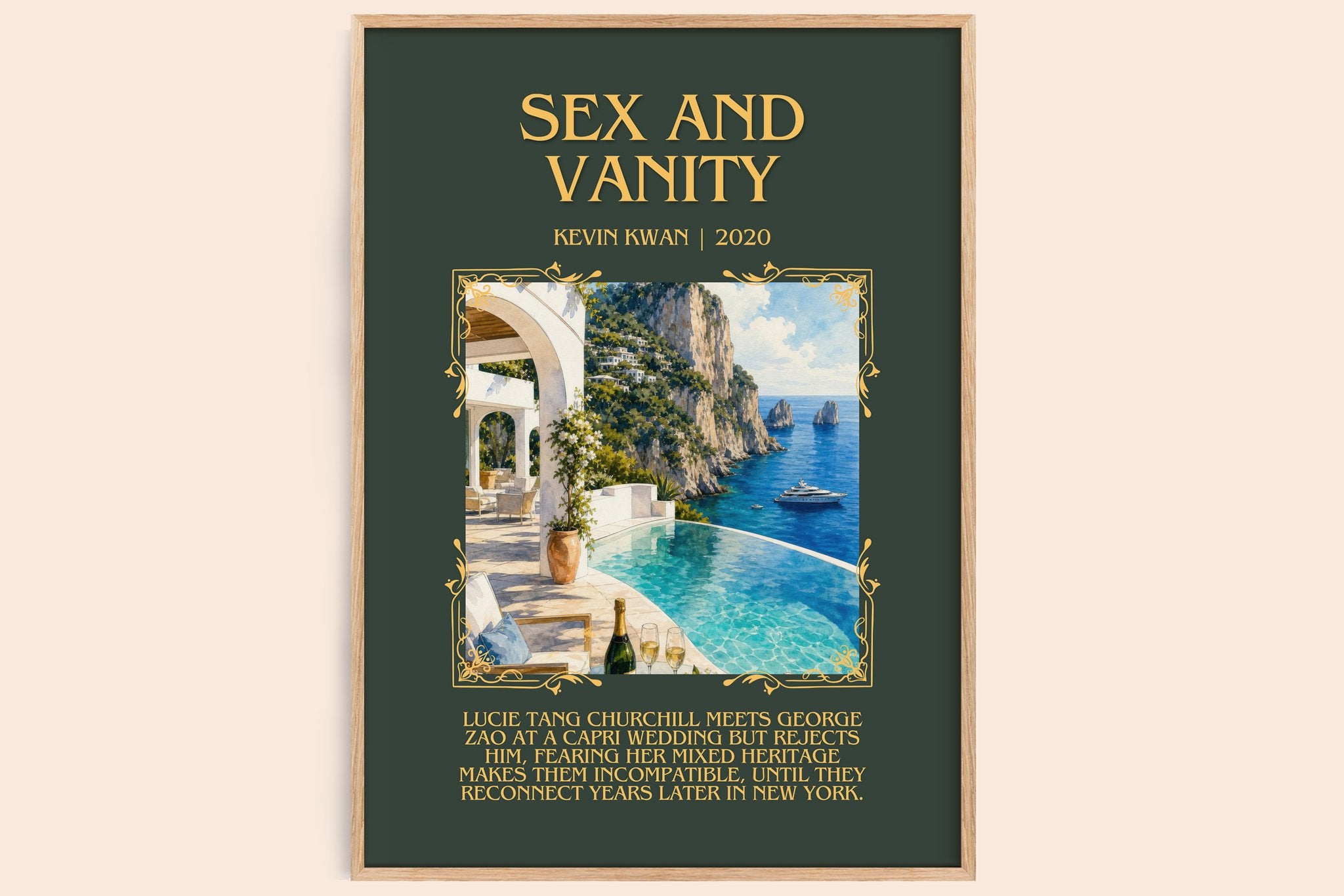 Sex and Vanity Minimalist Book Poster by Kevin Kwan