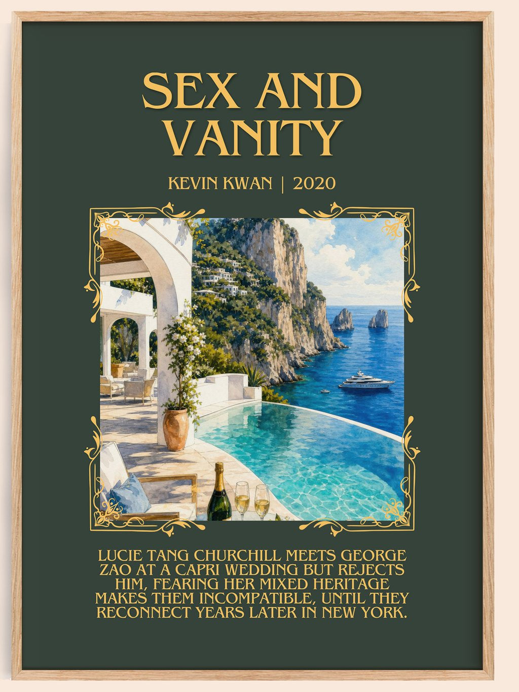 Sex and Vanity Minimalist Book Poster by Kevin Kwan – book poster