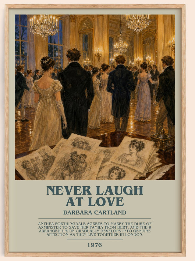 Never Laugh At Love Bookish Wall Art by Barbara Cartland