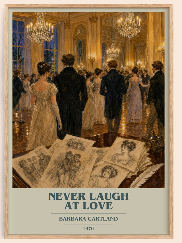 Never Laugh At Love Book Cover Poster by Barbara Cartland