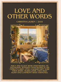Love and Other Words Minimalist Book Poster by Christina Lauren – image 1