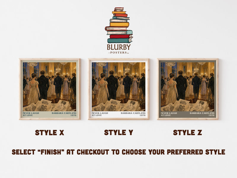 Never Laugh At Love literary print in frame leaning in hallway – romance wall art