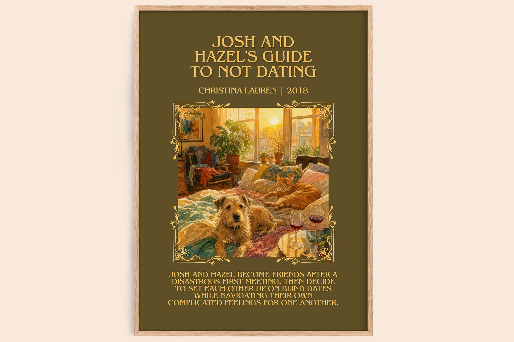 Josh and Hazel's Guide to Not Dating Minimalist Book Poster by Christina Lauren