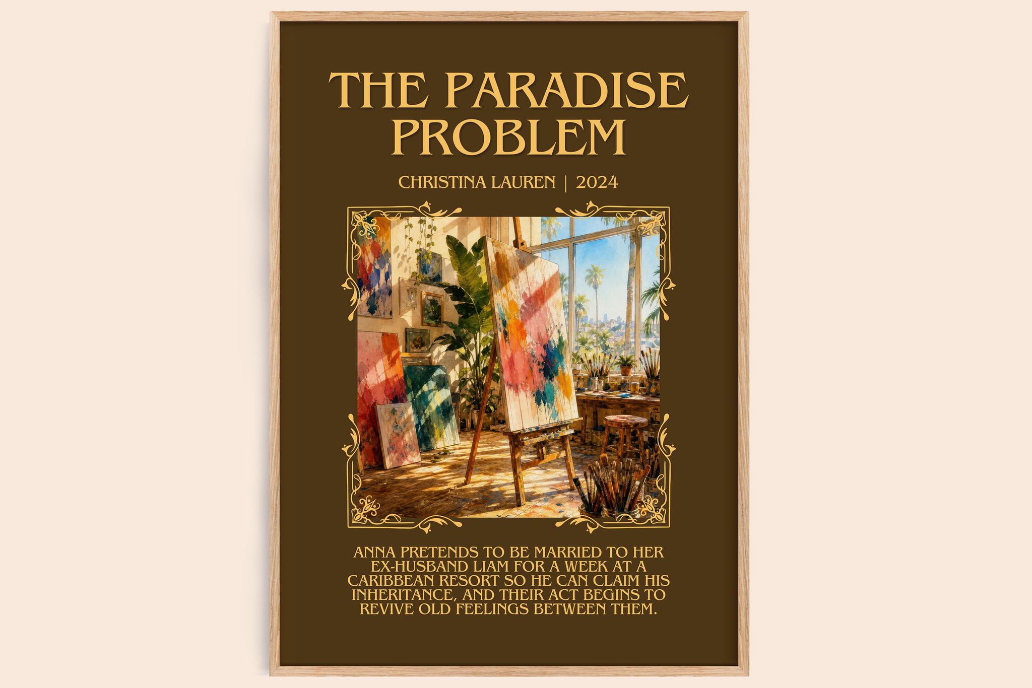 The Paradise Problem Minimalist Book Poster by Christina Lauren